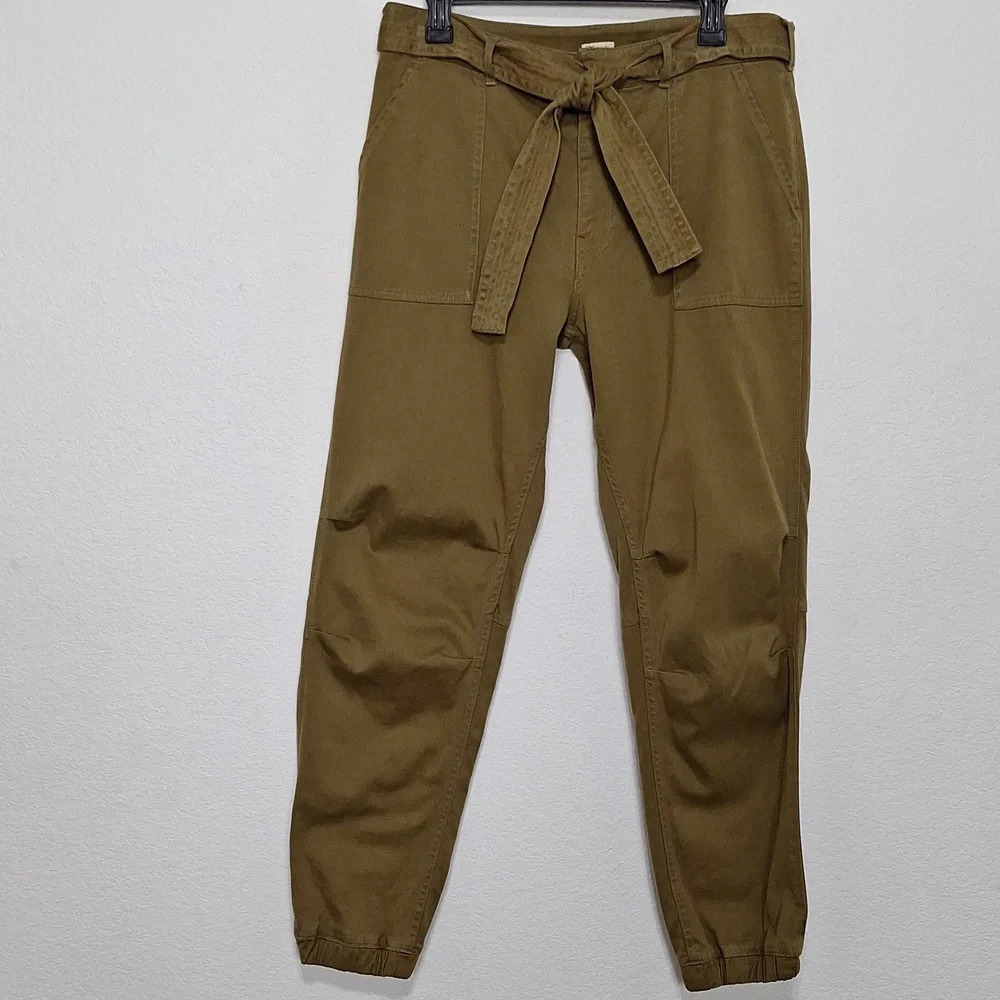 Faherty Olive Green Grunge Streetwear Pockets Utilitarian Cargo Jogger Pants- 30